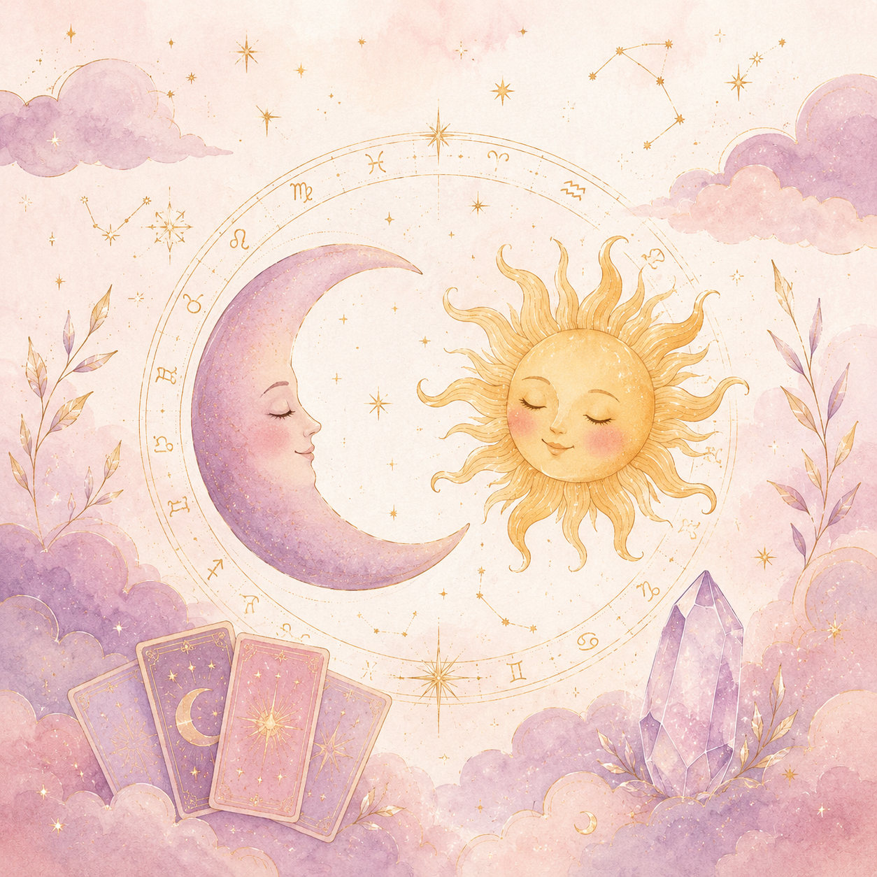 CanLisa, verträumte Tarot-Illustration mit Mond und Sternen